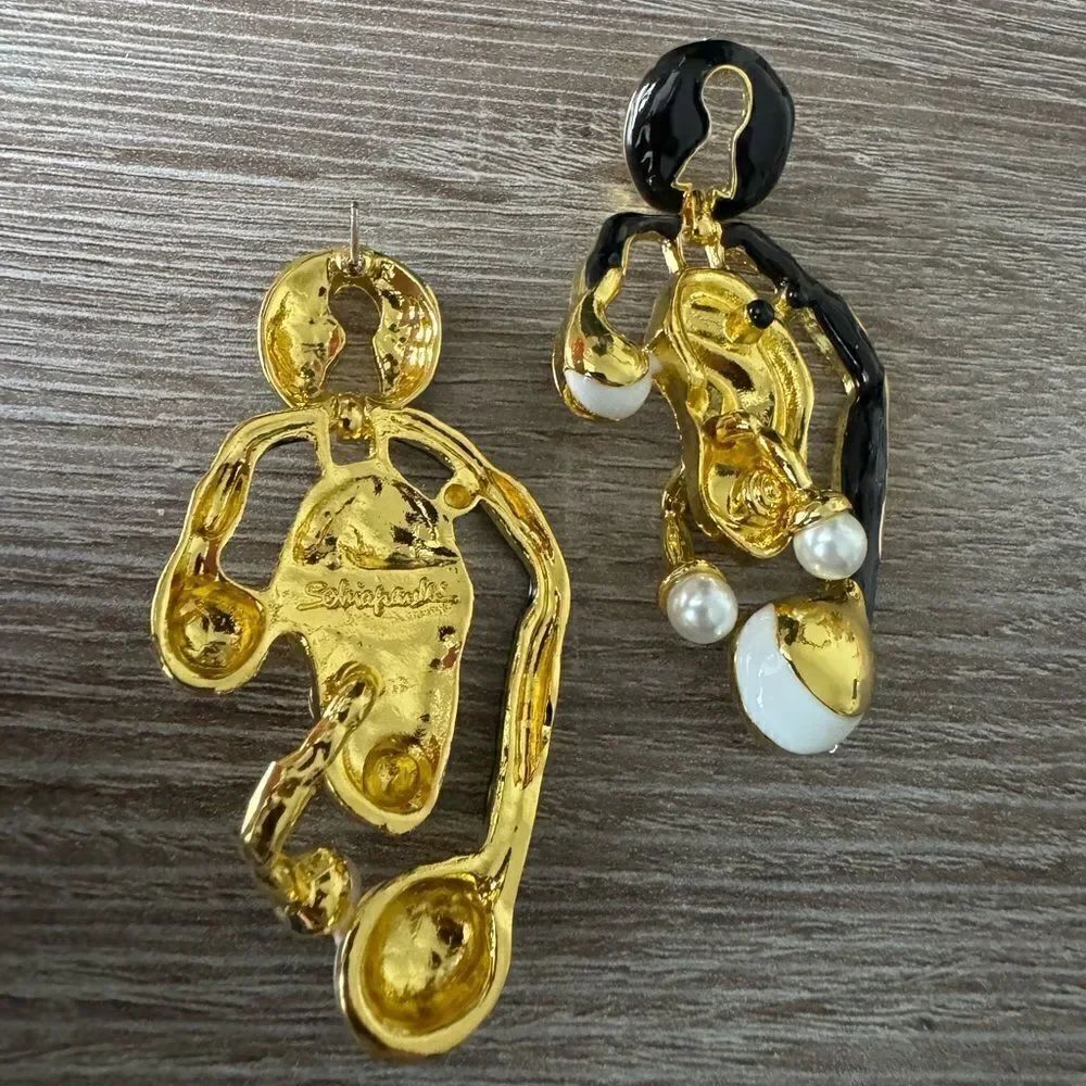 Statement ear shape earrings A959 - Picture 4 of 4